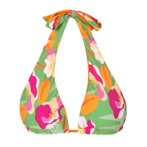 Top Green-Bloom Halter-Double