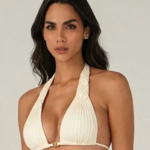 Top Areia Triangulo-Alongado-Macrame