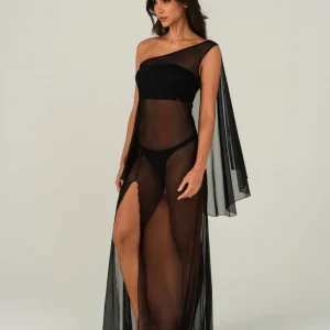 Preto Transparent Dress