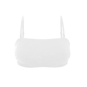 Top Sand-White Bandeau-Reto